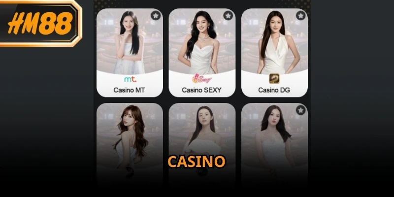 Mức cược casino HM88 đa dạng tạo điều kiện cho nhiều hội viên lựa chọn