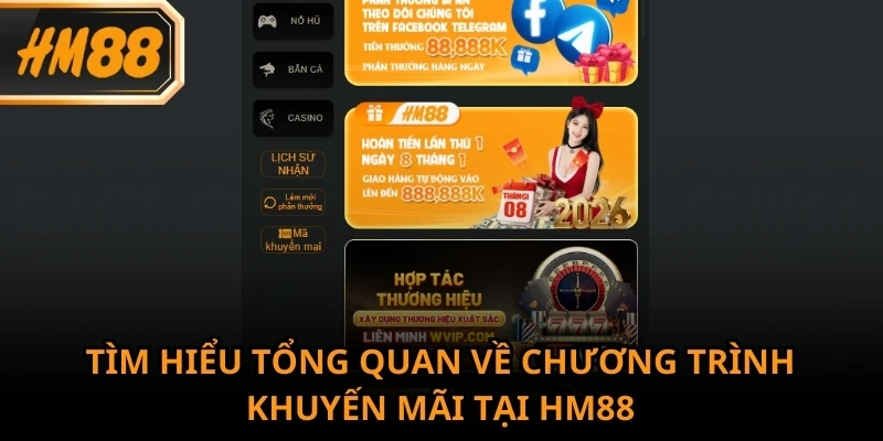 Khuyến mãi tại HM88 cập nhật đầy đủ thông tin ưu đãi đang áp dụng